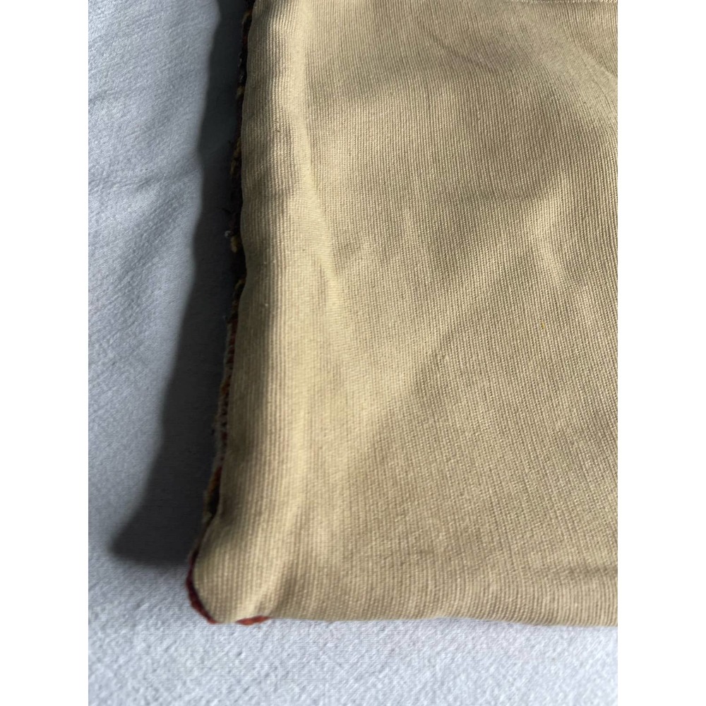 Turkish Kilim square pillow case 17x18” brown orange - Picture 16 of 16